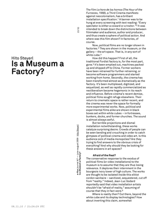 Is a Museum a Factory?