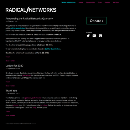 Radical Networks 2019