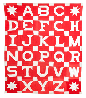 Circa-1890 Alphabet quilt.