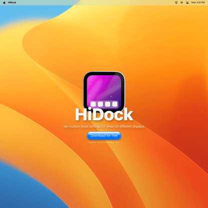 HiDock, for Mac