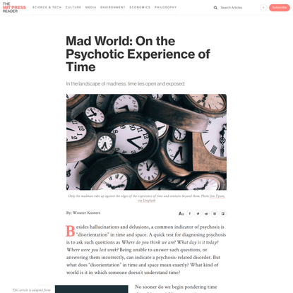 Mad World: On the Psychotic Experience of Time