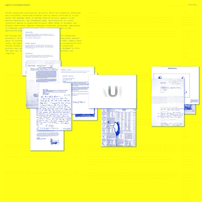 Agency of Unrealized Projects | e-flux