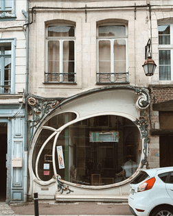 Art Nouveau storefront in French town of Douai designed by Albert Pèpe in 1906.