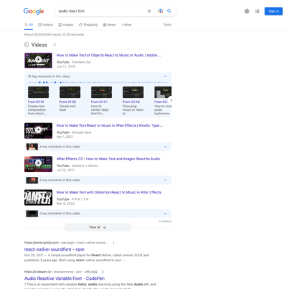 audio react font - Google Search