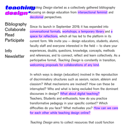 Teaching Design