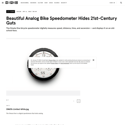 Beautiful Analog Bike Speedometer Hides 21st-Century Guts