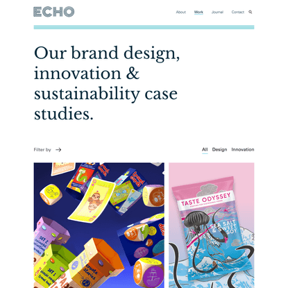 Brand Design Innovation Sustainability Agency Case Studies | Echo Brand Design