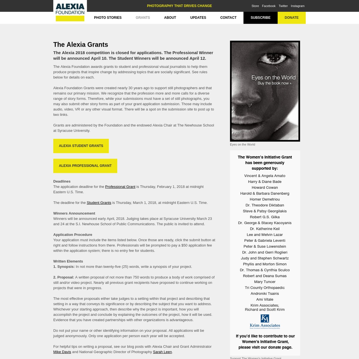 Alexia Foundation Grants — Are.na