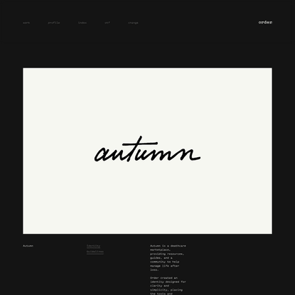 Order - Autumn