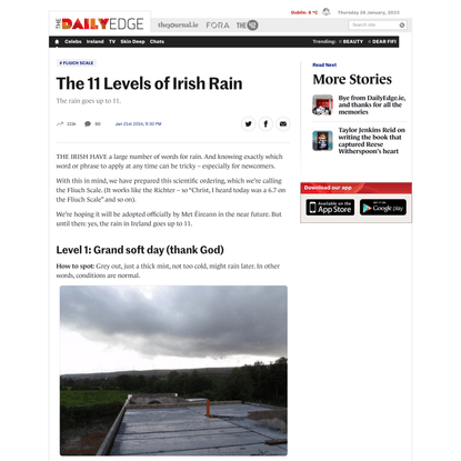 The 11 Levels of Irish Rain