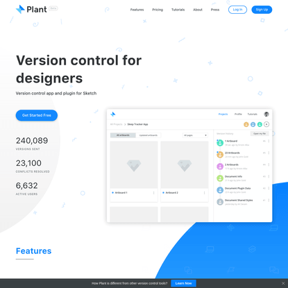 Plant - version control app and Sketch plugin for designers