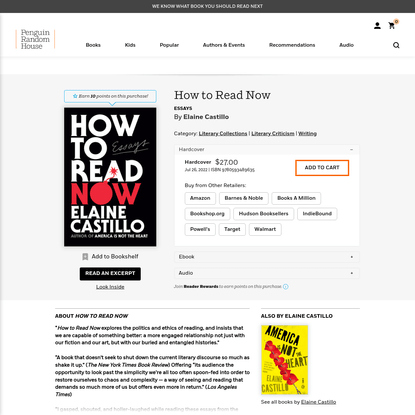 How to Read Now by Elaine Castillo: 9780593489635 | PenguinRandomHouse.com: Books