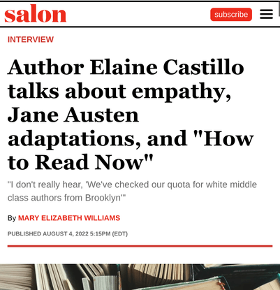 Author Elaine Castillo talks about empathy, Jane Austen adaptations, and "How to Read Now" | Salon.com