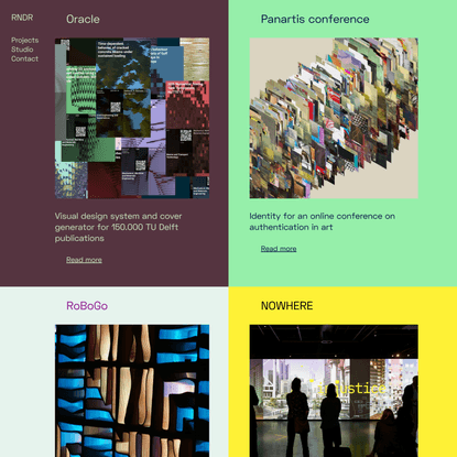 RNDR: studio for interactive media design | interactief ontwerp