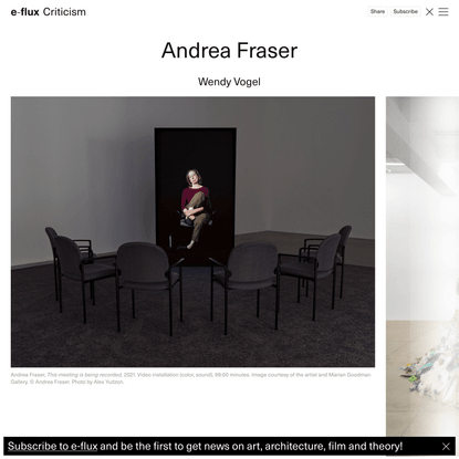 Andrea Fraser - Criticism - e-flux