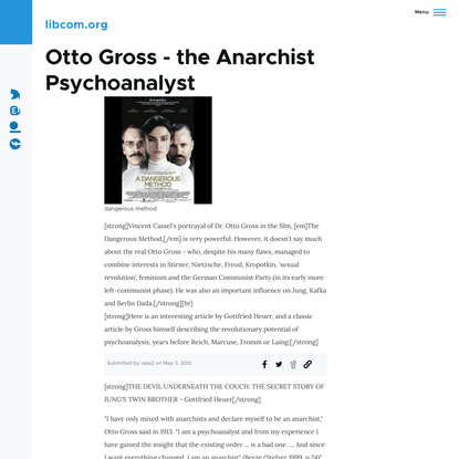 Otto Gross - the Anarchist Psychoanalyst