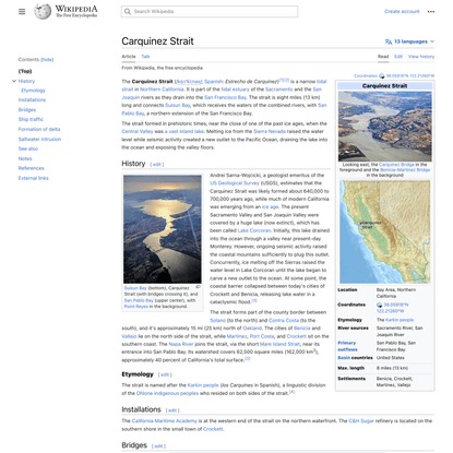 Carquinez Strait - Wikipedia