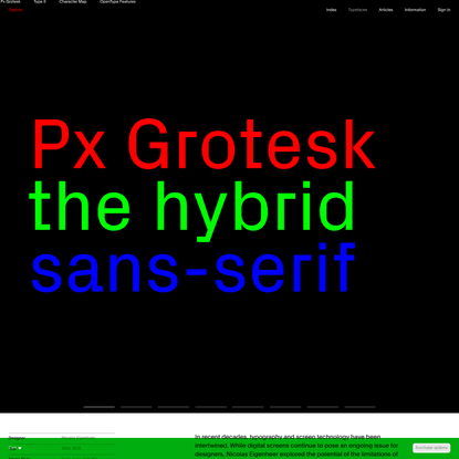 Px Grotesk « Collections « Optimo