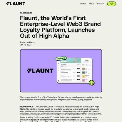 Flaunt Launches As World’s First Enterprise-Level Web3 Brand Loyalty Platform