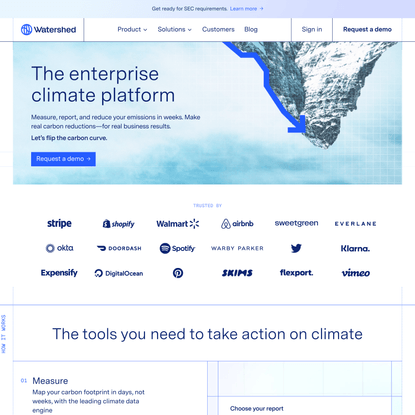 Watershed — The enterprise climate platform