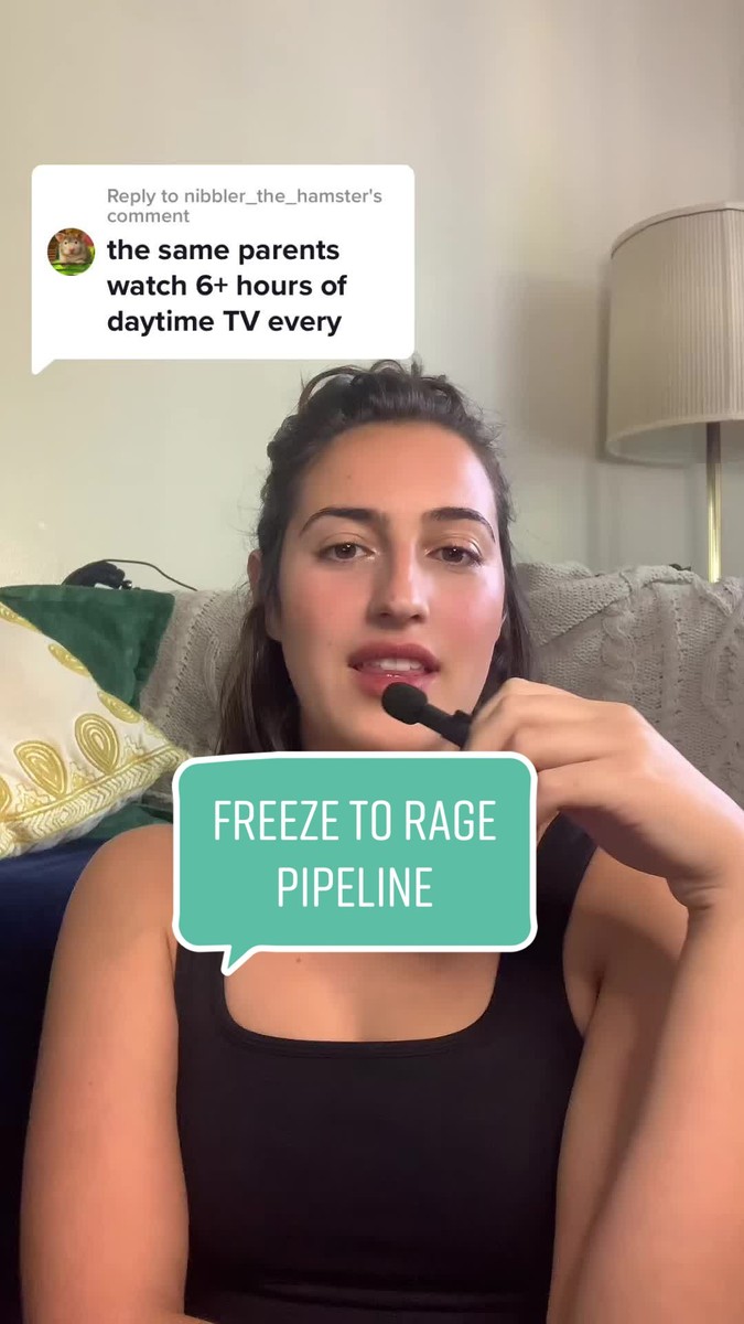 Replying to nibbler_the_hamster dissociation + freeze to rage pipelin