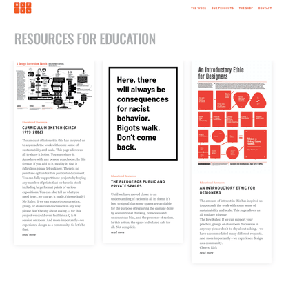 Resources for Education – MATTER