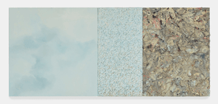 ALAREC BALLADE, Oil On Wood Panel (Triptych), 24" × 54", 2022.