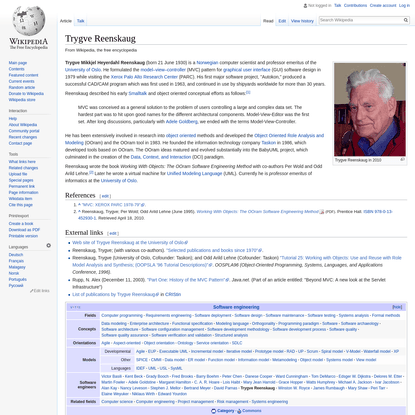 Trygve Reenskaug - Wikipedia