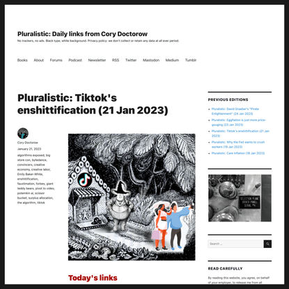 Pluralistic: Tiktok’s enshittification (21 Jan 2023) – Pluralistic: Daily links from Cory Doctorow
