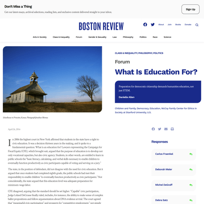 What Is Education For? - Boston Review