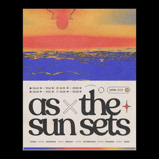 As the sun sets gradient poster