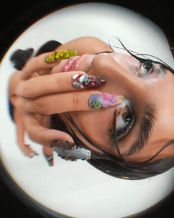 Microbe inspired nails by Tanya Larova and Dasha Plesen