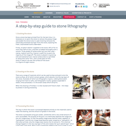 A step-by-step guide to stone lithography - Leicester Print Workshop
