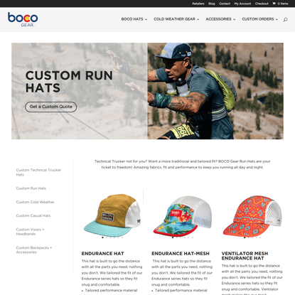 Custom Run Hats - BOCO Gear Custom Hats and Athletic Gear