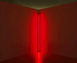  Dan Flavin, Red Out of A Corner (to Annina), 1963
