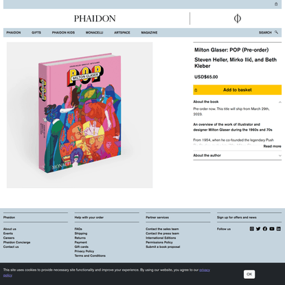 Milton Glaser: POP | Art and Photography | Store | Phaidon