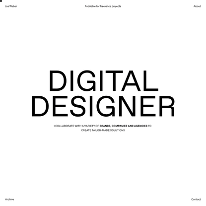 Jos Weber | Digital Designer