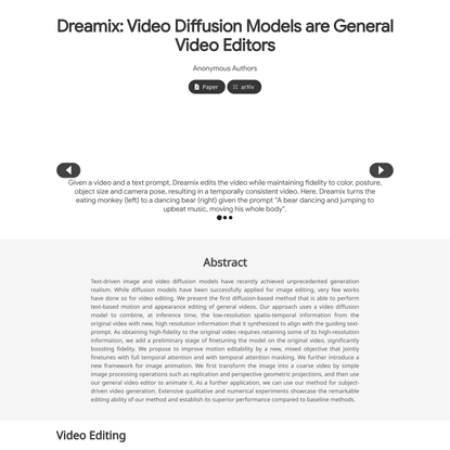 Dreamix: Video Diffusion Models are General Video Editors