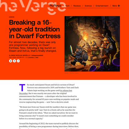 Breaking a 16-year-old tradition in Dwarf Fortress