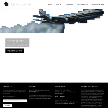 TRANSFER | Networked Contemporary Art Gallery