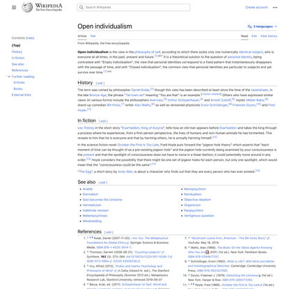 Open individualism - Wikipedia