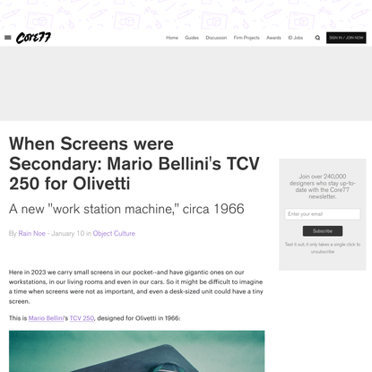When Screens were Secondary: Mario Bellini’s TCV 250 for Olivetti - Core77