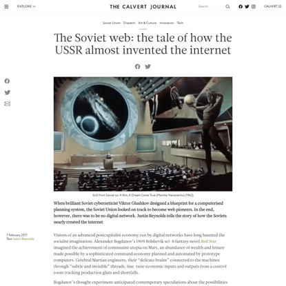 The Soviet web: the tale of how the USSR almost invented the internet