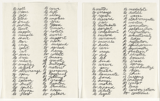 Richard Serra. Verb List. 1967–68