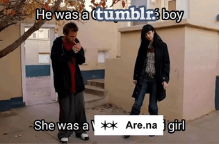He was a x boy she was a x girl