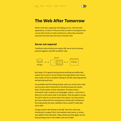 The Web After Tomorrow
