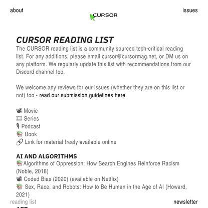 reading list - CURSOR