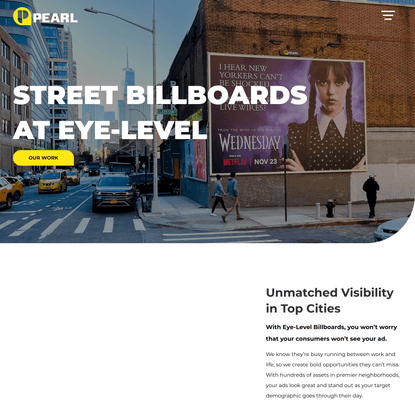 Street Billboards at Eye Level | Pearl Media