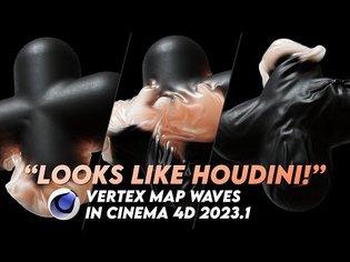 "Looks like Houdini!" Cinema 4D 2023.1 Cloth Vertex Map Wave Effect