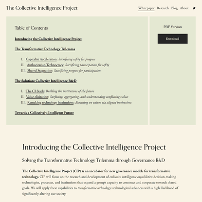 Whitepaper — The Collective Intelligence Project
